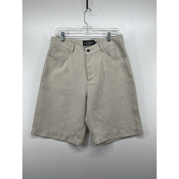 Blanke Mande In Heaven Khaki Bermuda Shorts Sz Large Women Summer Social Lounge - Picture 2 of 8